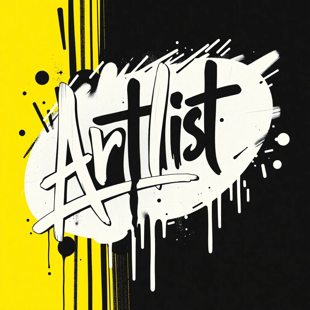 Artlist logo as a graffiti