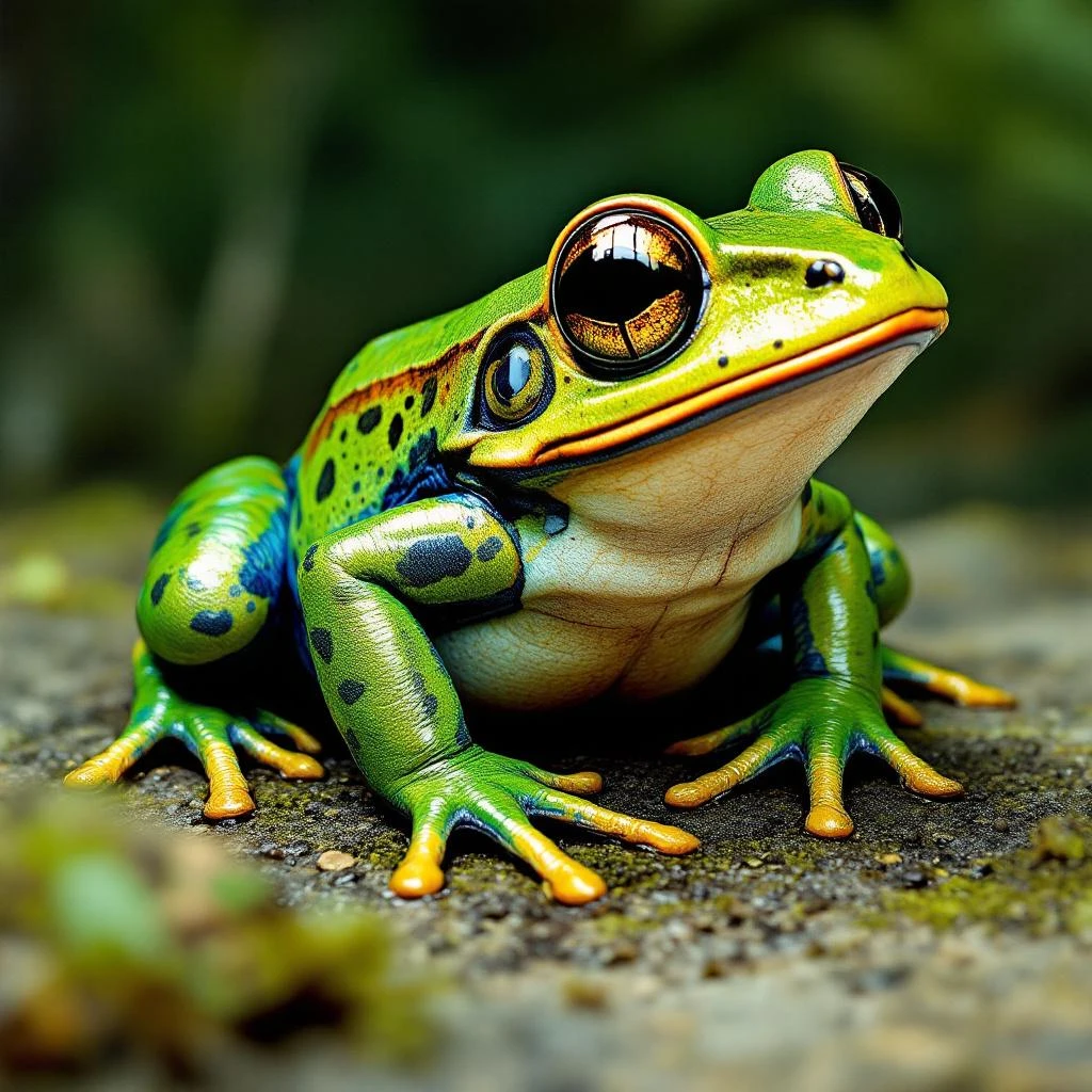very artistic image of a frog