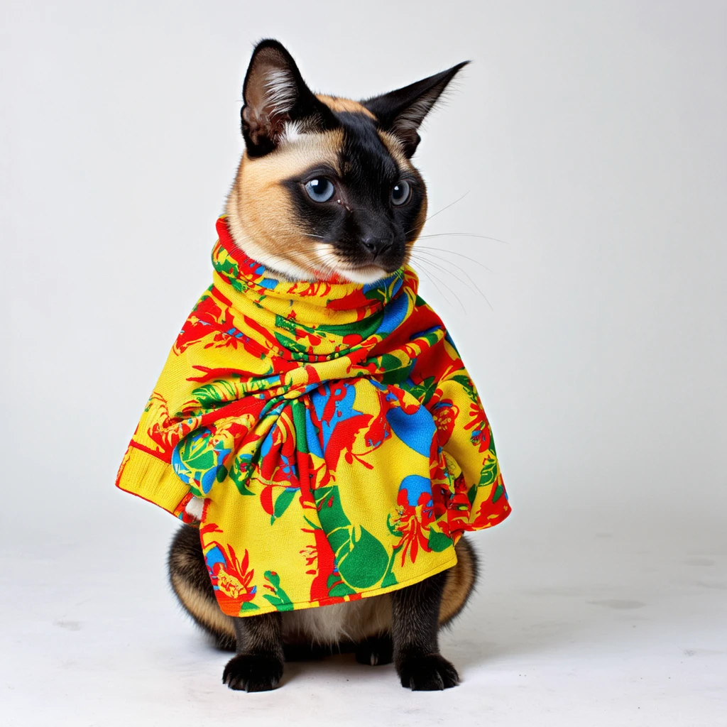 artistic animals wearing artistic cloths