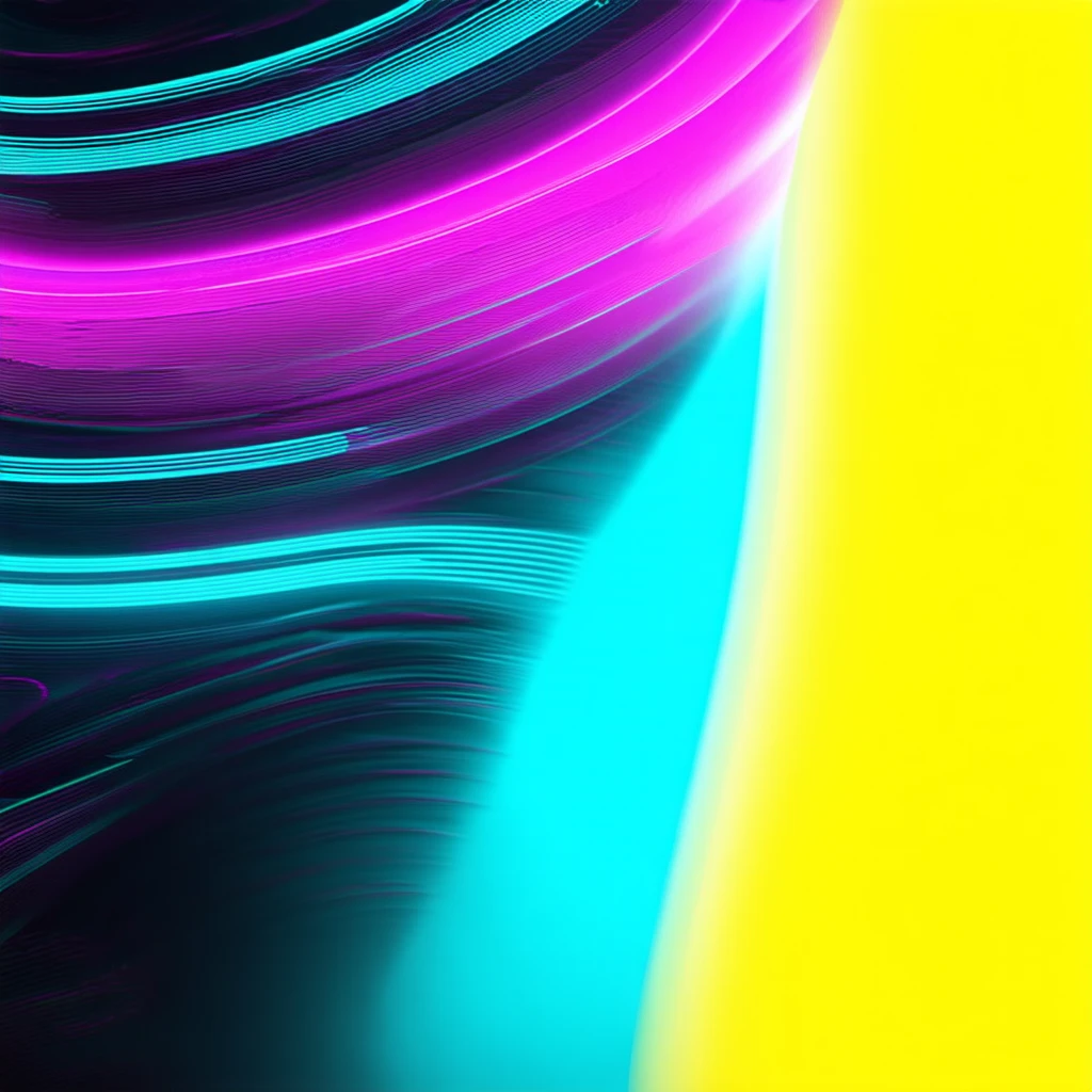 A vibrant cinematic scene of abstract sound waves transforming into flowing light ribbons, saturated neon colors (cyan, magenta, electric yellow), dynamic motion blur, clean modern composition, premium stock aesthetic, creative-tech mood, ultra-sharp, high contrast, artlist-style visual storytelling.