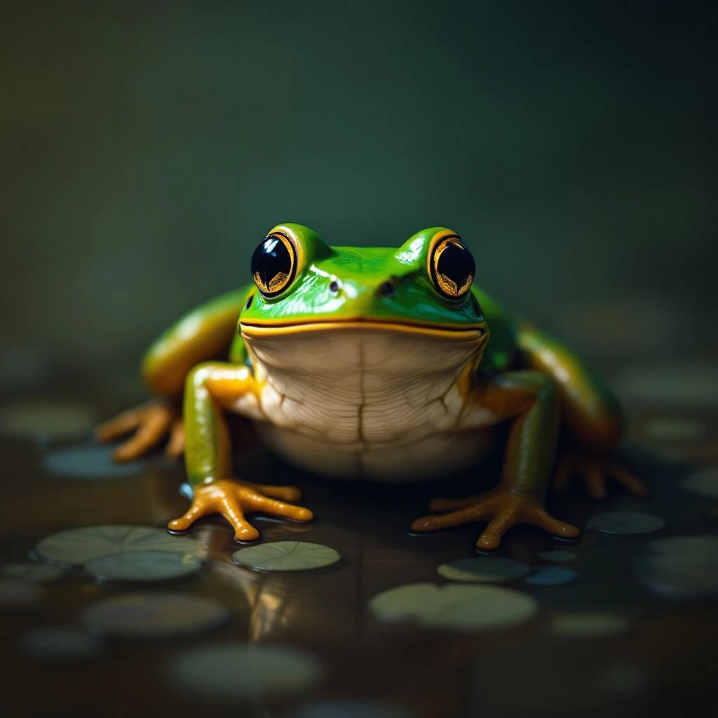very artistic image of a frog
